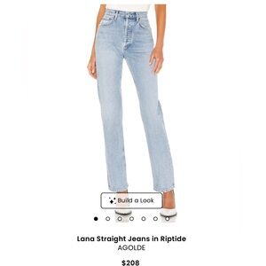 Agolde Lana straight jeans in riptide